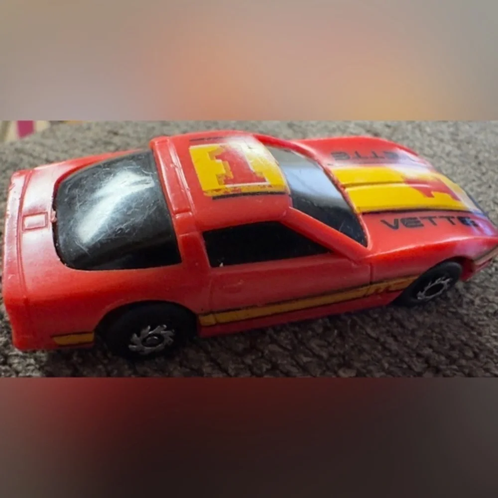 Vintage‎ Hong Kong Vette 1 Toy Car Red & Yellow